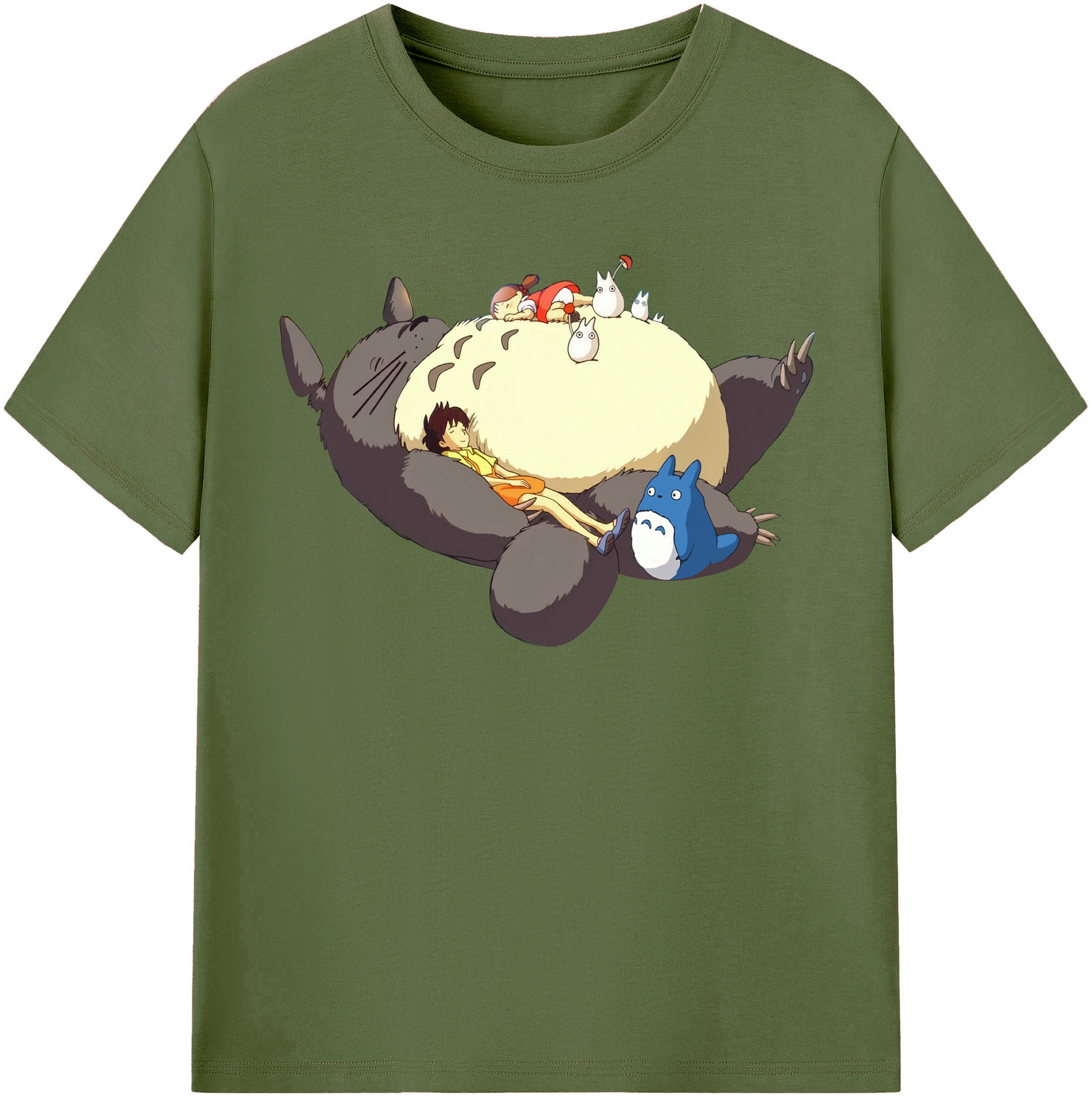 （画像用） となりのトトロ 草壁メイ 草壁サツキ My Neighbor Totoro Satsuki Kusakabe Mei Kusakabe 綿100％半袖Tシャツ（フロントプリント）